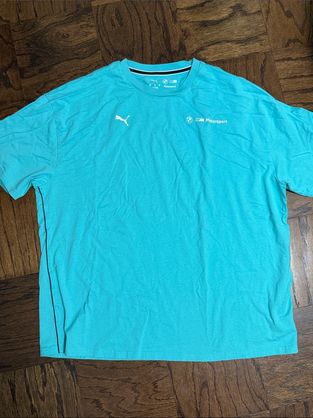 Puma BMW M Motorsport Crew Neck T-Shirt in Teal- never worn